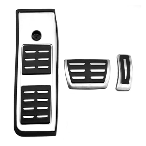 AT MT Car Foot Pedals Compatible For Audi A4 B9 2016 2017 2018 2019 2020 2021 2022 Fuel Brake Footrest Stainless Steel Non-slip Pedal Cover(3 PCS)