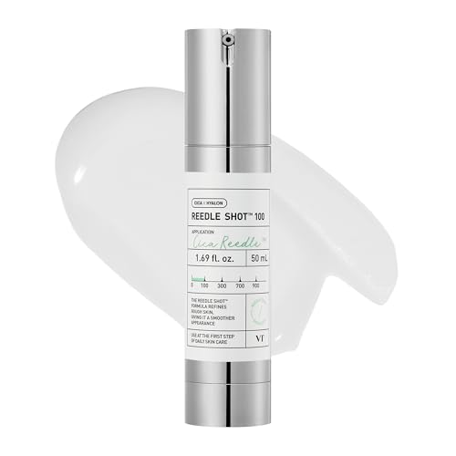 VT COSMETICS CICA Reedle Shot 100, Daily Night Exosome, Microneedling Serum, Centella Asiatica, Hyaluronic Acid, Exfoliation, Soft & Glass Skin, Korean Skin Booster 1.69Fl Oz (50ml)