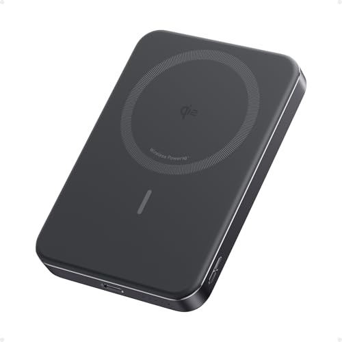 Anker MagGo Power Bank, Ultra-Slim 10,000mAh Magnetic Battery Pack, Qi2 Certified 15W Ultra-Fast MagSafe Compatible Portable Charger, Ergonomic Design, for iPhone16/15/14/13/12 Series Only