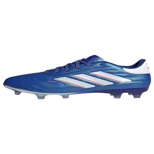 adidas Unisex Copa Pure II.2 Firm Ground Football Boots Sneaker, Lucid Blue/White/Solar Red, 11 US Men