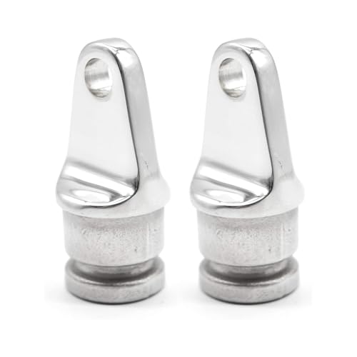 MARINE CITY Bimini Top Round Inside Eye End 316 Stainless Steel, Outer Diameter 7/8", Lightweight, Corrosion-Resistant, Ideal for Marines, Boats, Yachts, Ships (Pack of 2)