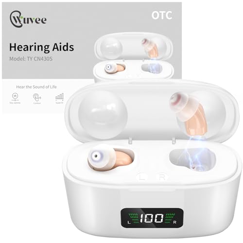 OTC Hearing Aids for Seniors, Hearing Aid Amplifiers Devices Rechargeable with Noise Cancelling, Superior Sound Quality for Adults Women Men Hearing Loss, Auto On/Off