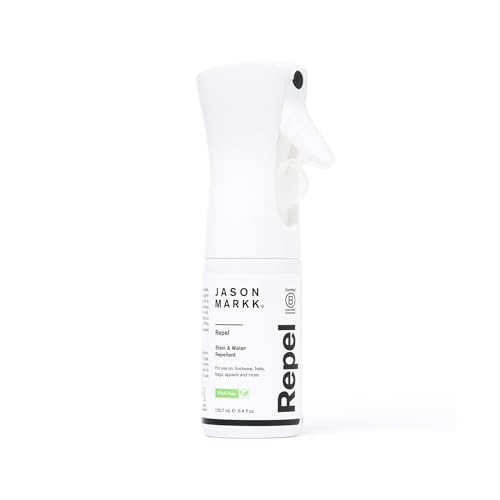 Jason Markk Shoe Protector Repel Spray, Water & Stain Repellent for Shoe and Sneaker Care, Non-Aerosol Footwear Protector Spray, Safe for Leather, Suede, Nubuck, Cotton, Knits, 5.4oz