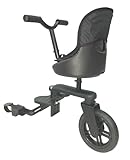 Englacha Uno Rider with Single 8" PU Wheel - Stroller Attachment with Saddle Seat & Seat Pad - Universal Fit for Most Prams with Rear Axle, Tube or Folding Plate, and with at Least 8-inch Rear Wheels