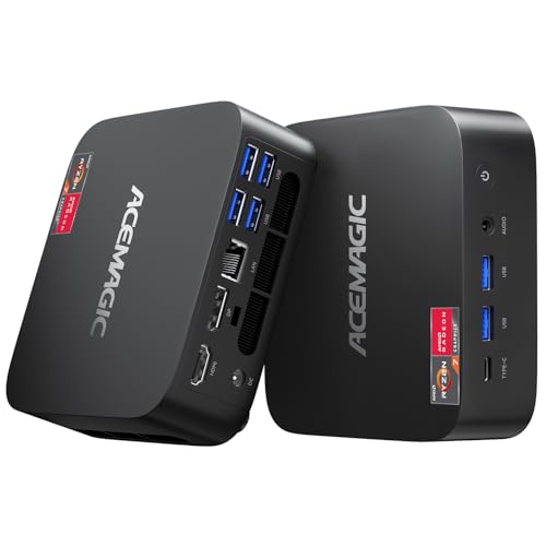 ACEMAGICIAN K1 Mini Gaming PC Ryzen 7 5700U Mini PC 16GB DDR4 512GB SSD Mini Computers (8C/16T, up to 4.3Ghz), 4K Triple Display Mini Desktop Bluetooth/WiFi6/Office