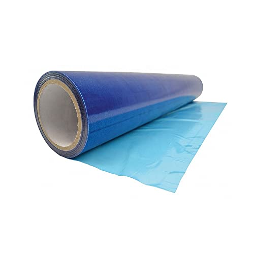Auto Wrap Adhesive Film - 36" x 100' Roll - Crash Wrapfilm - Easy to Apply, Strong, Durable and Puncture Resistant - Blue