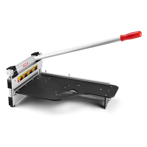 Goldblatt 13" Laminate Floor Cutter, Professional Vinyl Floor Cutter, Aluminum Alloy Body, Tungsten Steel Blade - Cuts Parquet, Engineered Hardwood, VCT, LVT, SPC, PVC, LVP, WPC
