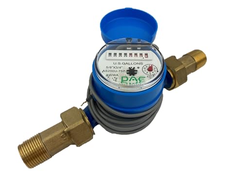 DAE AS200U-75P Water Meter with Pulse Output, 3/4" NPT Couplings, Measuring in Gallons