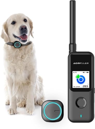 Aorkuler Dog GPS Tracker 2, GPS Pet Tracker for Dog No Monthly Fee and No Subscription, Dog Collar Tracking Device Without Cell Signal, Real-Time GPS Tracker for Dog Without Mobile Phones Pro Black