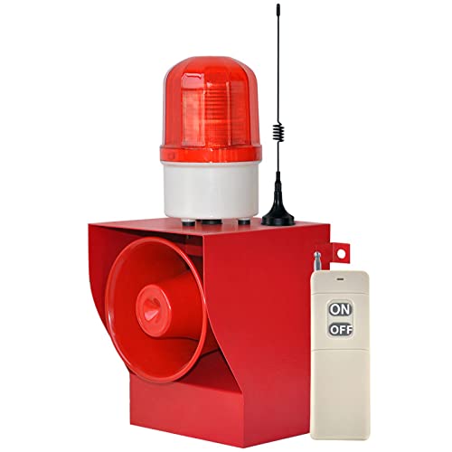 1.24mile Security Alarm Siren with Remote Control 45W 130dB Loud Horn IP65 Waterproof Industrial Siren for Fire Police Airport Warehouse Factory AC220V