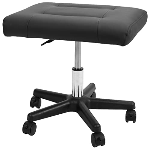 VIVO Mobile Under Desk Leg Rest Ottoman Adjustable Foot Stool for Home Office, Black, CHAIR-S04F