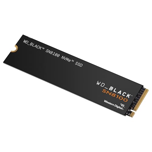 WD_BLACK 4TB SN8100 NVMe SSD Internal Solid State Drive - Gen 5 PCIe 5.0x4, M.2 2280, Seq. Read Speeds Up to 14,900 MB/s, Best for AI Applications, Gaming, and Video Editing - WDS400T1X0M