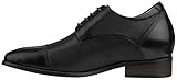 CALTO Men's Invisible Height Increasing Elevator Shoes - Black Premium Leather Lace-up Formal Oxfords - 3.2 Inches Taller - Y40552 - Size 8 D(M) US