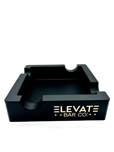 Shatterproof Silicone 4-Person Cigar Ashtray, Built with Extra Wide Cigar Rest, Designed for indoor and outdoor use