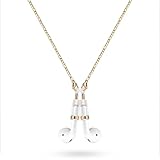 Birwiny Magnetic Anti-Lost Straps for AirPods, Golden Fishbone Chain Necklace Lanyard String Compatible with AirPods Pro 3 2 1/Pro 1st & 2nd Headphone Holder Neck Rope Cord
