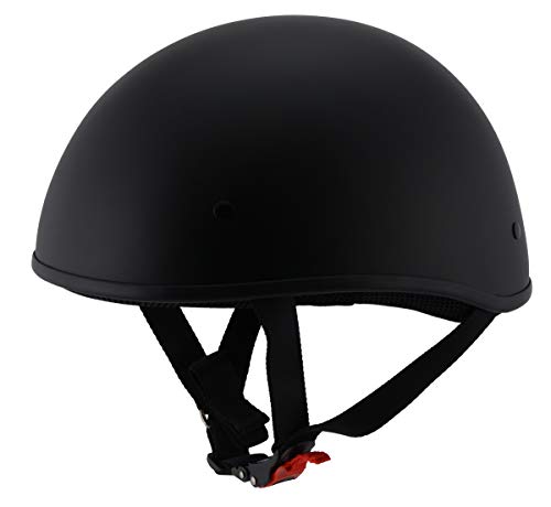 Milwaukee Performance Helmets MPH9710DOT Dot Approved Bare Bones Matte Black Half Motorcycle Helmet - Medium
