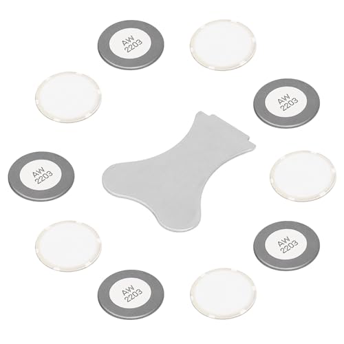 10Pcs 20mm Ultrasonic Mist Maker Ceramic Disc for Humidifier Parts, Replacement Pond Fogger Discs, Ultrasonic Mister Disc with Iron Plate