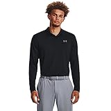 Under Armour Mens Performance Polo 3.0 Long Sleeve, (001) Black / / Pitch Gray, Large