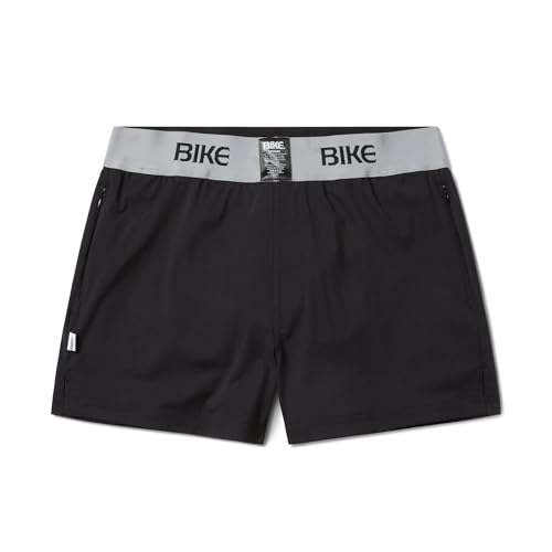 Bike Athletic Jock Shorts | Soft Stretch Fabric for Breathable Comfort | Supportive Fit with Retro-Inspired Design Black