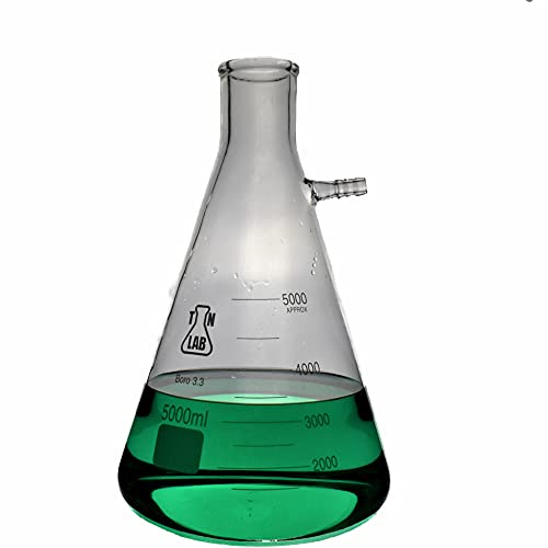 TN Lab Filter Flask Borosilicate Glass Vacuum Flask 5,000ml 5L