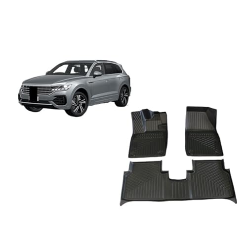Car Floor Mat Compatible with VW Touareg R CR 2019~2024 Waterproof Foot TPE Interior Liner Carpet Pad Custom Cover Rug Accessorie