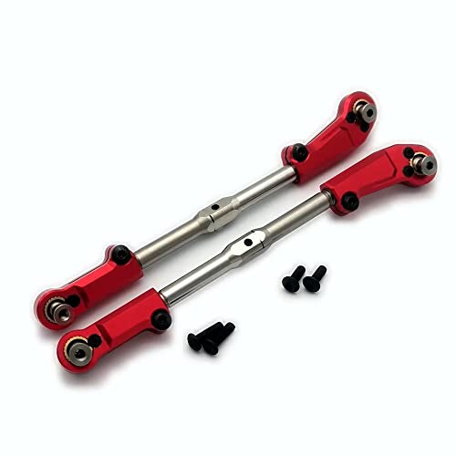 Stainless Steel Adjustable Turnbuckle Tie Rod Steering Link with Aluminum Ends Red for Arrma 1/8 Kraton Outcast Notorious Talion 1/7 Fireteam AR340071 AR330230