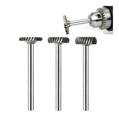KAKWPFMVCK T Type Carbide Rotary File Arc Metal Cutter Bit Tungsten Hard for Aluminum Stone Plastic Carving Engraving for Dremel Metalwork Milling Inserts(Carbide Cutter R3)