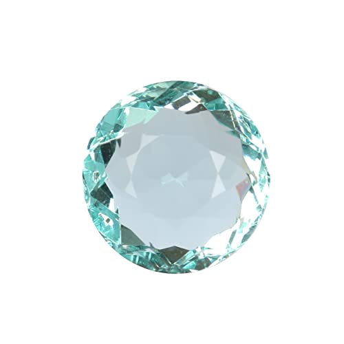 REAL-GEMS Round Cut Blue Aquamarine Loose Gemstone Perfect For Jewlery Making 70-80 Ct. Approx