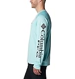 Columbia Men's Terminal Tackle Long Sleeve Fishing Shirt, Gulf Stream/Black Logo, Large