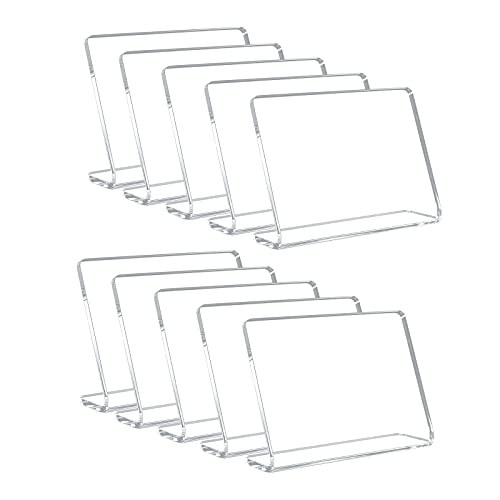 10 Pack Acrylic Mini Chalkboard Signs for Food, AITEE Clear Mini Tabletop Chalkboard Signs, Small Buffet Chalkboards Signs for Weddings, Birthday Parties, Message Board Signs, Buffet,Bakery and Retail