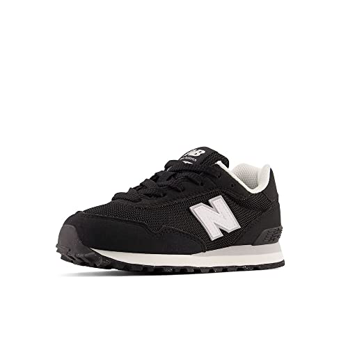 New Balance Boy's 515 V1 Lace-up Sneaker, Black/White, 12 Little Kid
