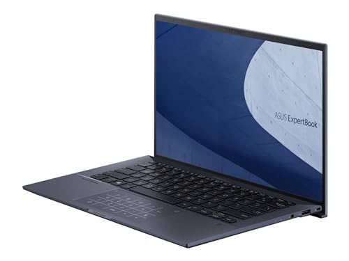 ASUS ExpertBook B9 Intel EVO Thin & Light Laptop, 14” FHD, Intel Core i7-1255U, 1TB SSD, 16GB LPDDR5 RAM, Military Grade Durable, Webcam Privacy Shield, Win 11 Pro, Black, B9450CBA-XVE75