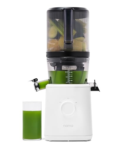 Nama J2 Cold Press Juicer – Self Feeding for Hands-Free Operation with Wide Mouth Hopper for Whole Recipe Loading, Zero Waste Masticating Juicer For More Juice, Less Pulp – Easy Cleanup & Assembly