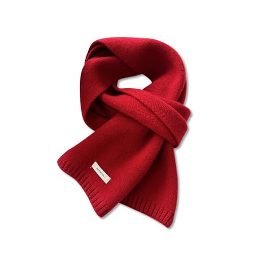 LumiSyne Winter Knitted Scarf Women Men Australian Wool Scarf Solid Color Long Neck Scarf Pashmina Warm Collar Scarf 160×20cm