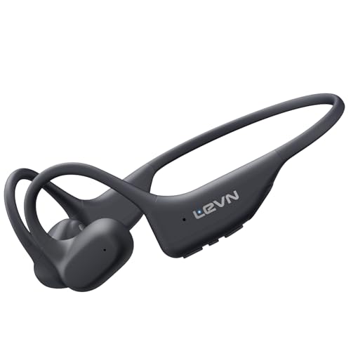 LEVN Bone Conduction Headphones, Open Ear Running Headphones Bluetooth 5.3, 14H Battery Sweatproof & Waterproof, Wireless with Built-in Mic for Cycling, Workout, Gift