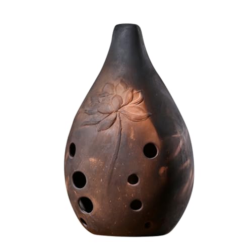 Veemoon 10 Holes Xun Flute Xun Ceramic Ocarina Authentic Chinese Wind Instrument Ideal for Music Lovers
