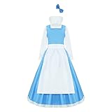 Beauty Belle Costume Dress Beast Costume Dan Stevens Halloween Maid Dress Fancy Party Dress Up M Blue