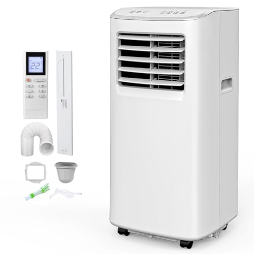Coolblus Portable Air Conditioner,8500 BTU Portable ac units up to 360 Sq.Ft,Portable ac units for Homeowner,Renter,family White