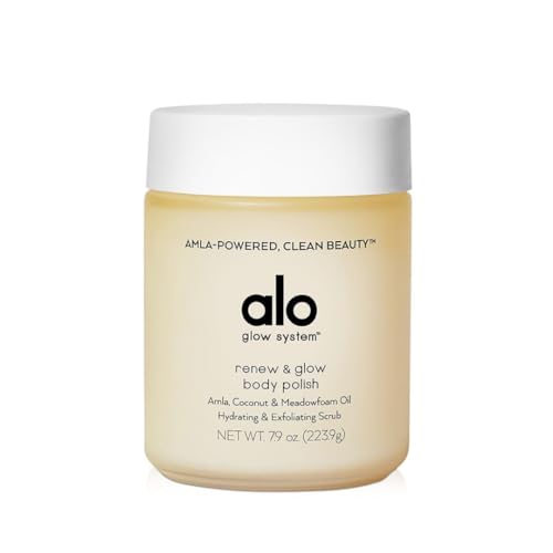 Alo Yoga Renew And Glow Body Polish - Sugar-Based Exfoliating Scrub with Coconut, Meadowfoam, and Sesame Oils, Infused with Amla Antioxidants, (9.1 oz)