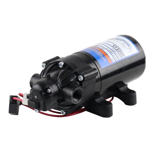 Everflo 12V On-Demand Diaphragm Pump - 2.2GPM, 70 PSI, 3/8" FNPT Ports