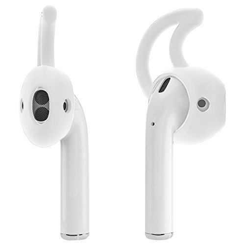 3 Pairs Soft Rubber Silicone Earbuds Cover Earhooks for Apple AirPods Air Pods Sports EarPods Headphone Accessories (White)