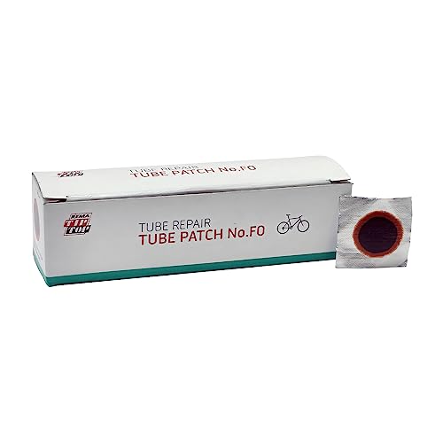 Rema Tip Top No. F0-P Tube Patch, 16 mm Round Vulcanizing Bike Patches for Tire Inner Tube Repair, Red Edge Patches, 100 Count