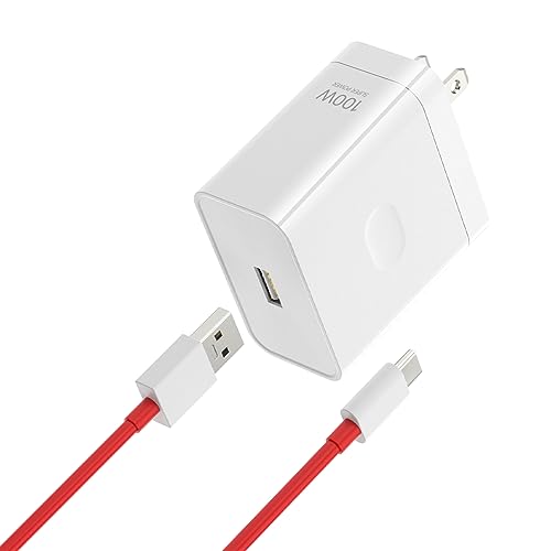 100W 80W 65W Fast Block Charger Compatible for Oneplus 13 12 13R 11 10 9 Pro 12R 10T 10R 8T 8 7T 7 Pro Open Pad Nord CE 3 4 N30 N20 N10 9R One Plus Realme Super Charge 5ft Cable