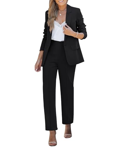 Luvamia Dressy Pants Sets - Women's 2 Piece Outfits, Black, Fits Size 4/6