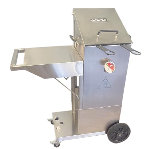 Bayou Classic 700-704 4-gal Stainless Bayou Fryer with Cart Includes 2 Stainless Mesh Baskets Fry Thermometer Drain Valve High Pressure Regulator w/ 48-in Stainless Braided LPG Hose