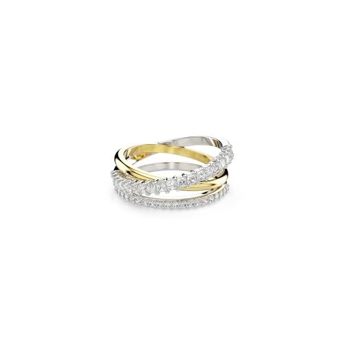 Swarovski Hyperbola Ring, Mixed Cuts, Clear, Mixed Metal Finish; Size: Us 7; Eu 55
