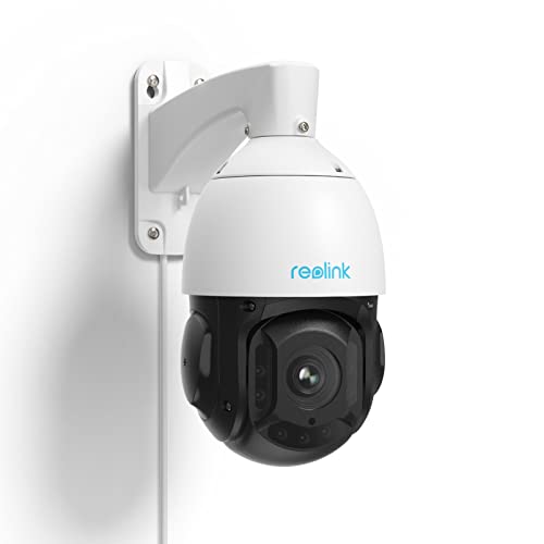 REOLINK 4K PTZ Security Camera System, 360 Degree View PoE Camera with 16X Optical Zoom for Outdoor Surveillance, Auto Tracks Human/Vehicle/Pet, Two-Way Talk, 260ft IR Night Vision, RLC-823A 16X