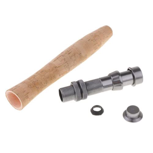 TEAMWILL Fly Fishing Rod Handle Composite Cork Grip Rod Building and Seat Set (Model 1)
