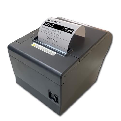 MR.BOSS 3 Inch Width Receipt Thermal Printer Bluetooth WiFi USB Support Food Delivery Ticket Printing App Ubereats Doordash Grubhub Postmates Also for Togo Shop Bubble Tea Fastfood Restaurant