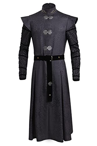 Kucos Mens Daemon Costume Cape Robe Cosplay Trench Coat Jacket Prince Commander Windbreaker Halloween
